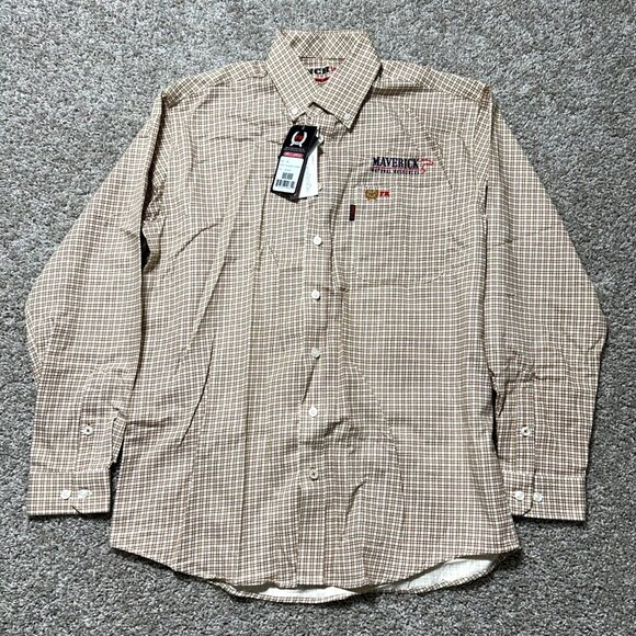 Cinch WRX Flame Resistant Medium Plaid Button-Up Shirt HRC-2 Workwea - Picture 10 of 10